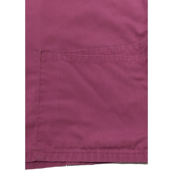 Lydia's Pro-Series Collection Scrub V-Neck Top Burgandy Size XL/2X - Picture 6 of 7